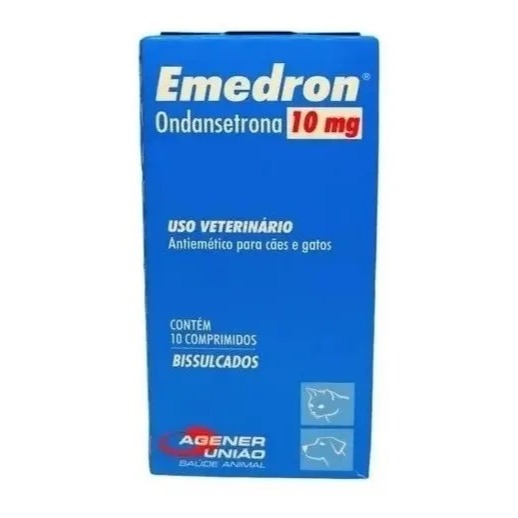 Emedron 10mg Antiemético Para Cães e Gatos Agener União 10 Comprimidos