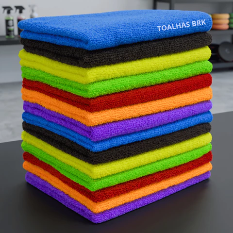Kit 10 ou 05  Panos de Microfibra GIGANTE 40X60cm Estética Automotiva Premium Toque Suave Pano Mágico