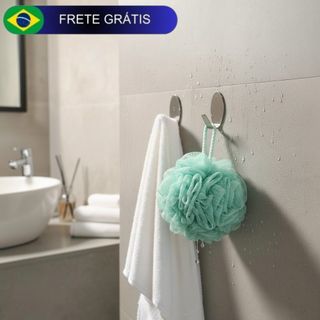 Kit 6 ganchos de aço inox resistente a água