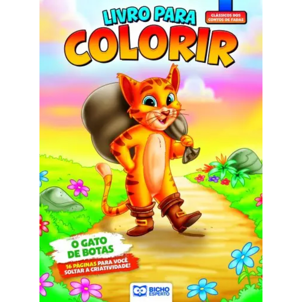 Livro de Colorir Clássicos O Gato de Botas