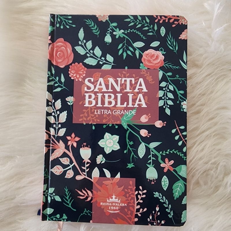 Santa Biblia Letra Grande Capa Dura Floral Espanhol
