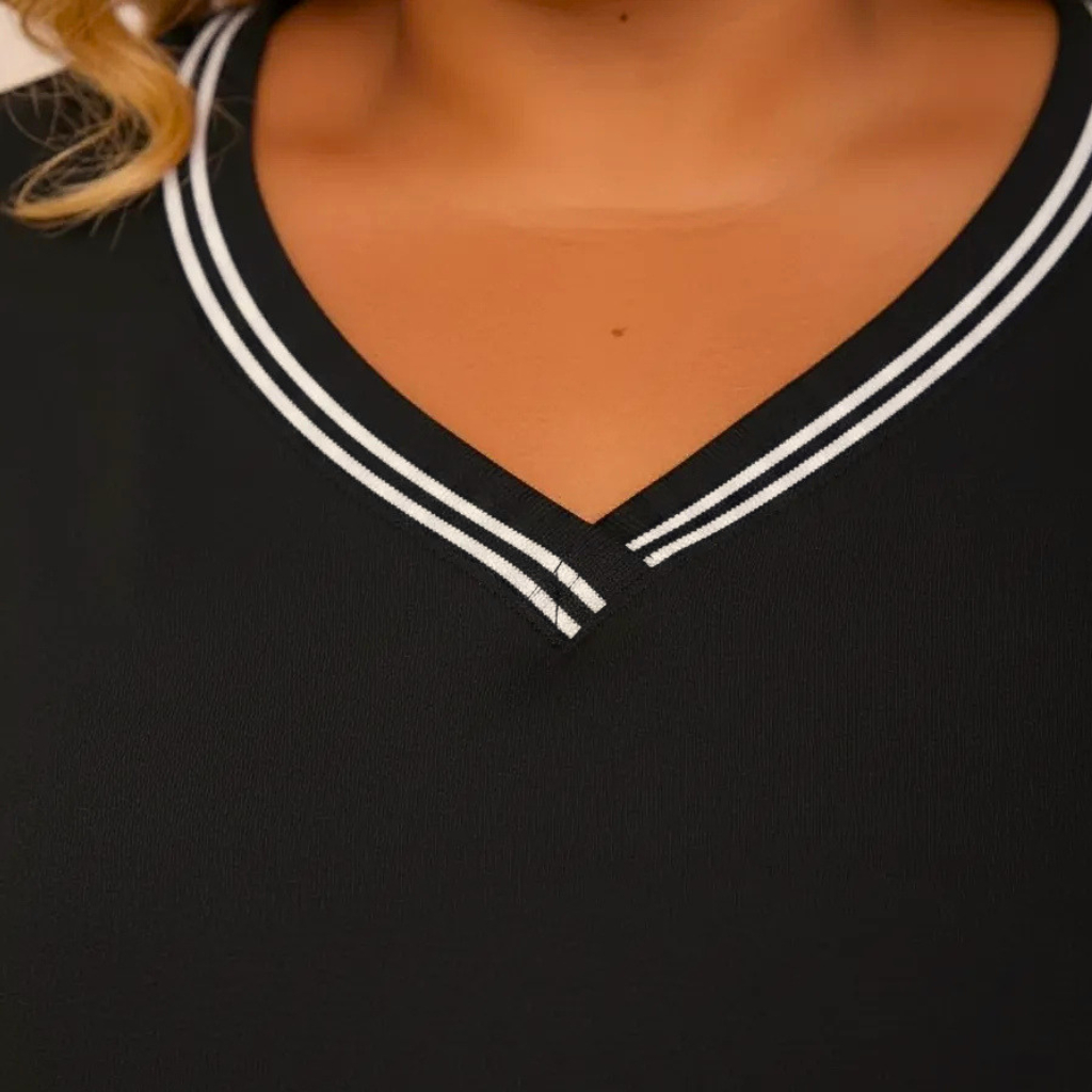 Blusa Feminina Plus Size Conforto Moderno Verão Manga Curta Social Lycra Premium Camiseta Dia a Dia