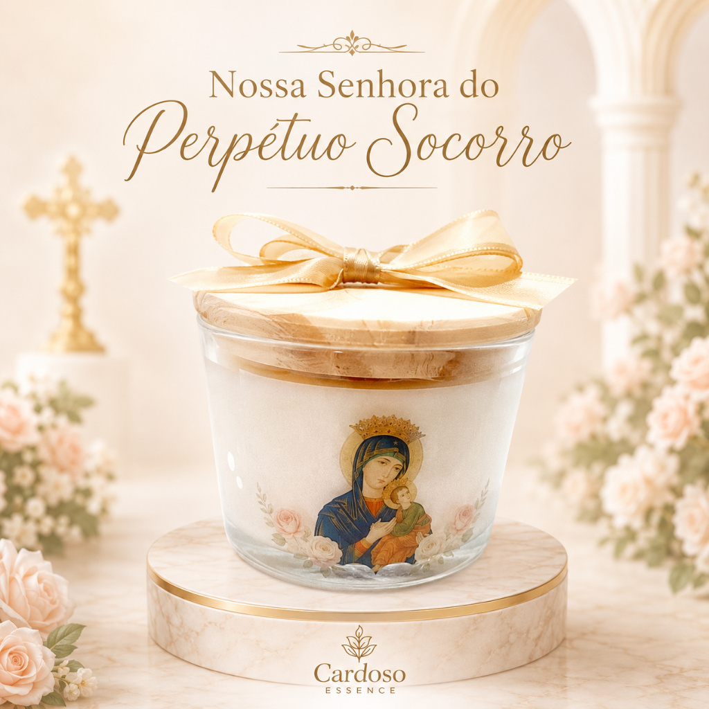 Vela Aromática Católica Nossa Senhora do Perpétuo Socorro -Essência Premium 100g