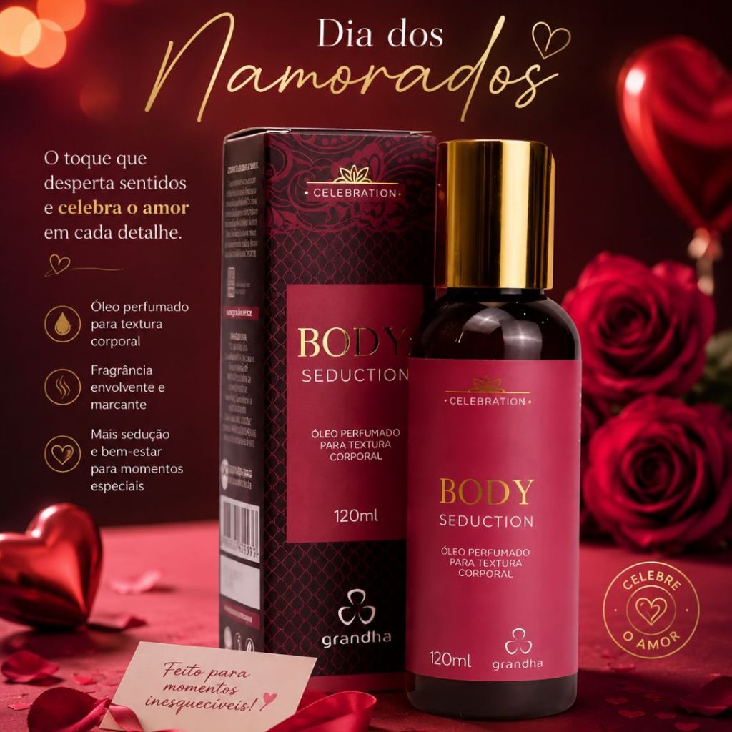 Óleo Perfumado Body Seduction Grandha 120ml corporal Sensual
