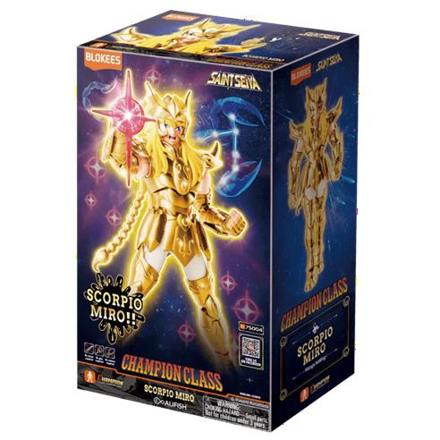 Boneco Cavaleiros do Zodíaco Champion Class - Miro de Escorpião - Original Blokees