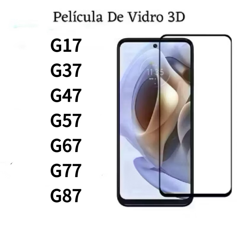 Kit 3Pcs/5Pcs Película De Vidro Temperado 3D Para Motorola G17 G37 G47 G57 G67 G77 G87 Power