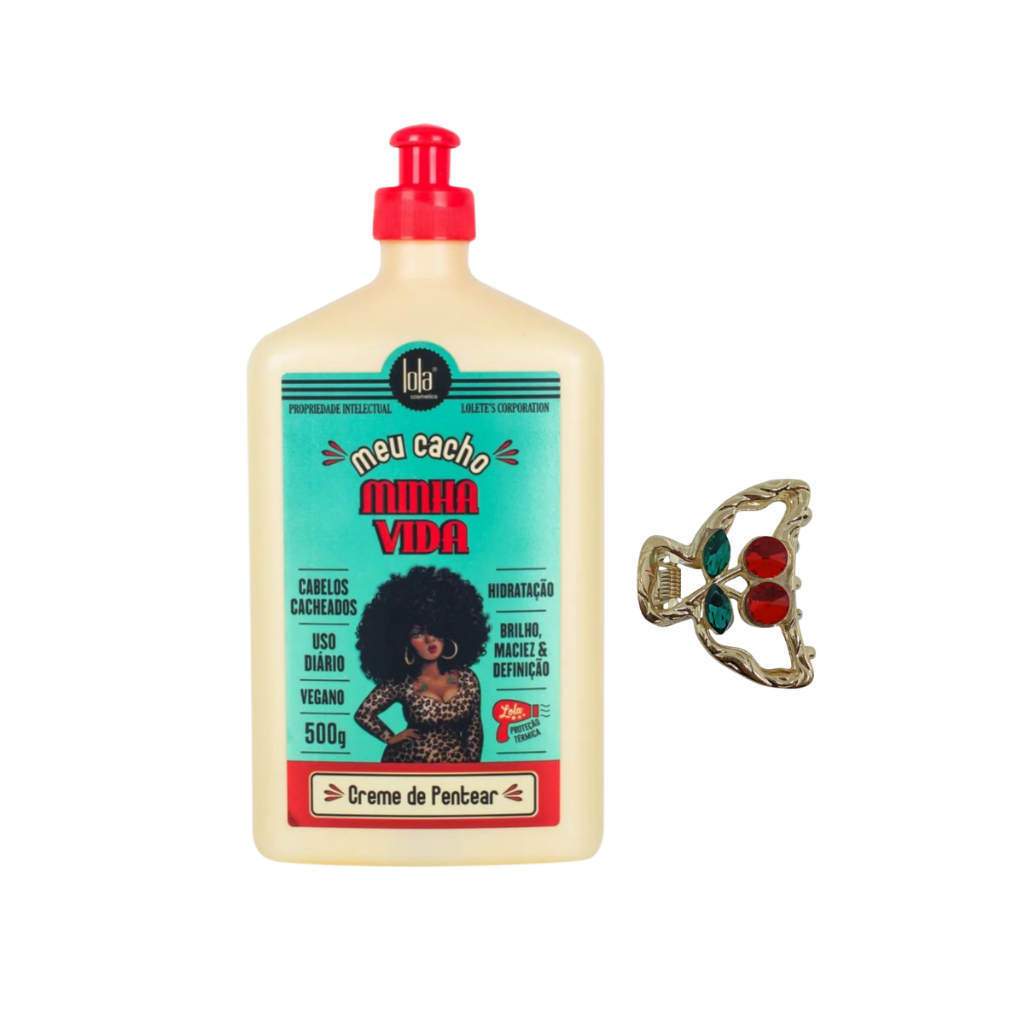 Creme de Pentear Meu Cacho Minha Vida Lola Cosmetics 500g Com Acessório Sortido