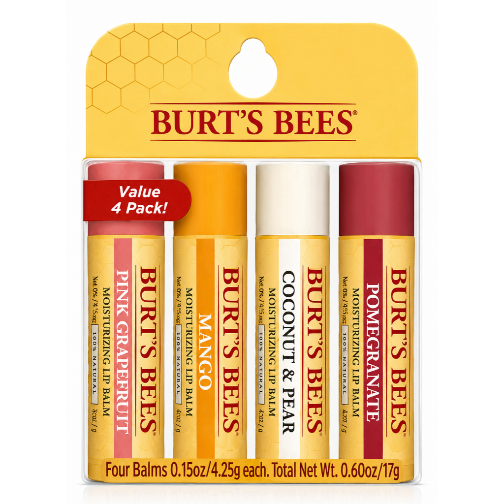 Pack Bálsamo Labial Burt's Bees Superfruit 4 Unidades 4,25 gms