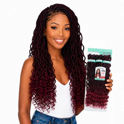 Cabelo Dread Faux Locs Goddess Curl Cherey 60cm 260g