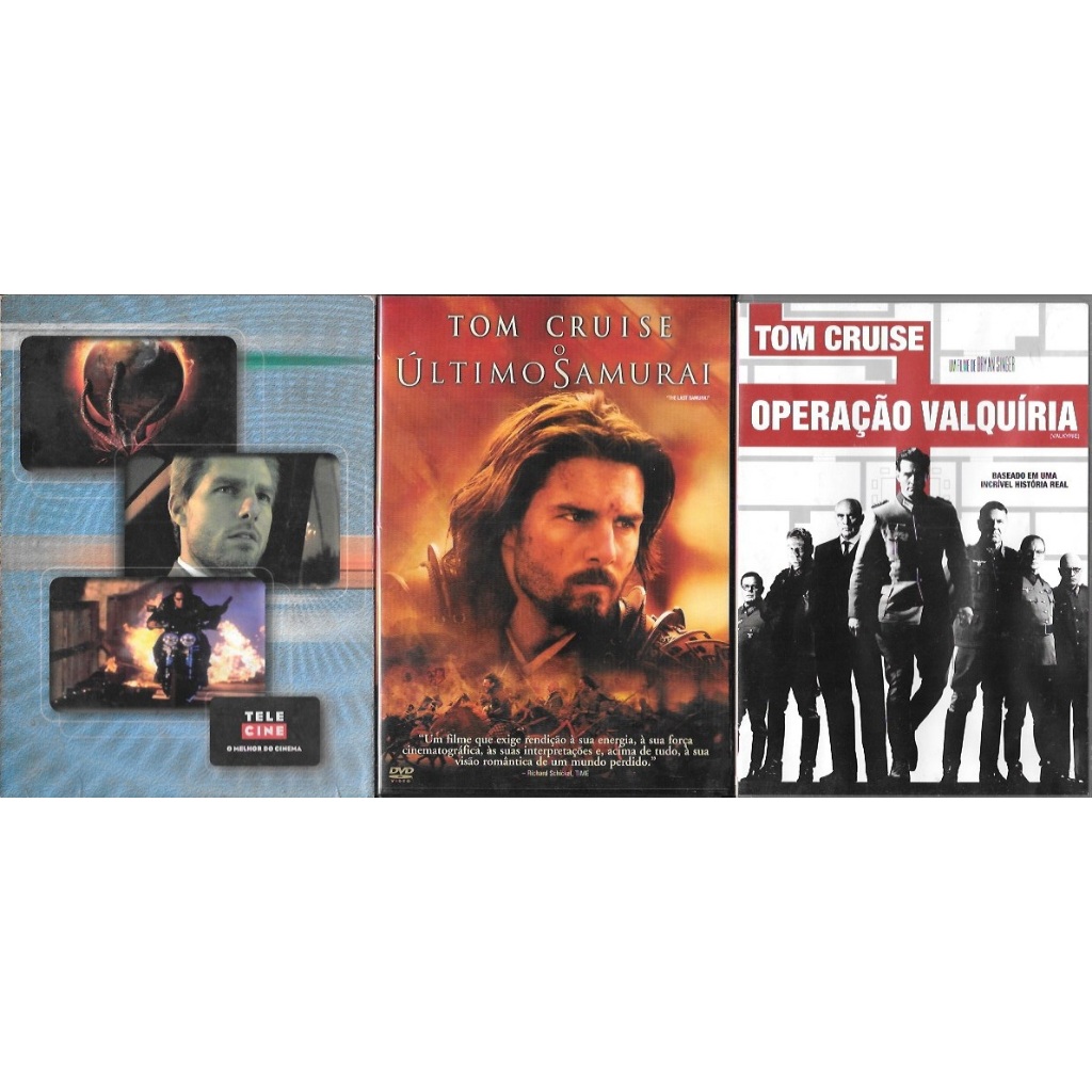 Box DVD Tom Cruise: Guerra dos Mundos + Colateral + Missão Impossível 2 + Último Samurai + Valquíria