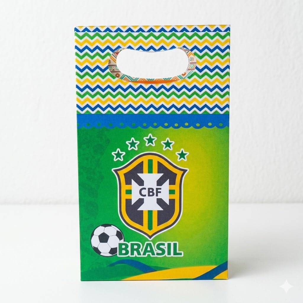 Sacolinha Surpresa Personalizada FUTEBOL Lembrancinha para Festa Infantil