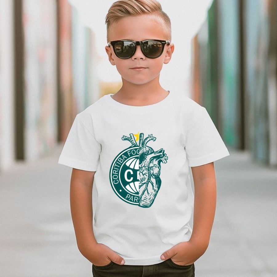 Camisa Infantil Coritiba Coraçao Coritibano Camisa Do Coxa Branca