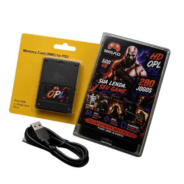 HD Externo para PS2 + Kit OPL 280 jogos - 500GB