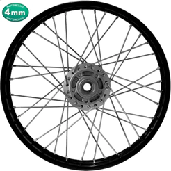 Roda Aro Calha Folha jante Dianteira Preto Bros 125/150/160 Freio Á Disco Montada Alinhada
