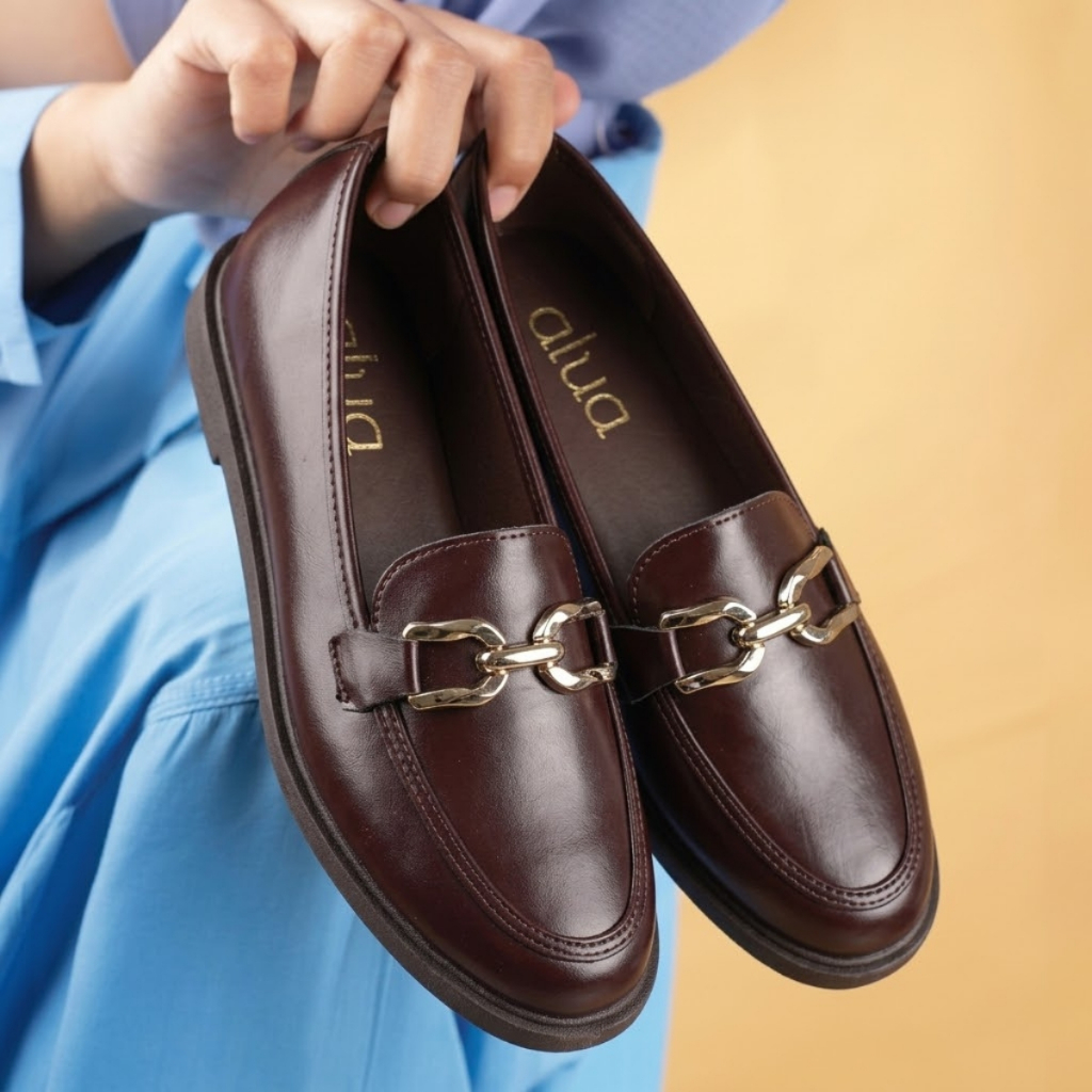 Mocassim Clássico Confortável Feminino Couro legítimo Versátil Elegante Salto Baixo Sofisticado