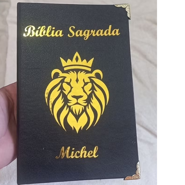 Adesivo Vinil de Transferência para Capa de Bíblia A5 3 adesivos (Bíblia Sagrada + Desenho + Nome)