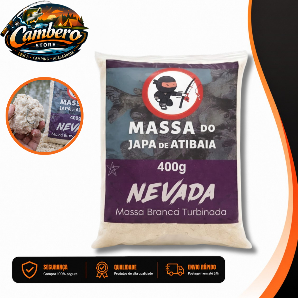 Massa Nevada Branca Pesca Turbinada 3 Em 1 Japa de Atibaia Tamba Pesqueiros - Sabor Marvada