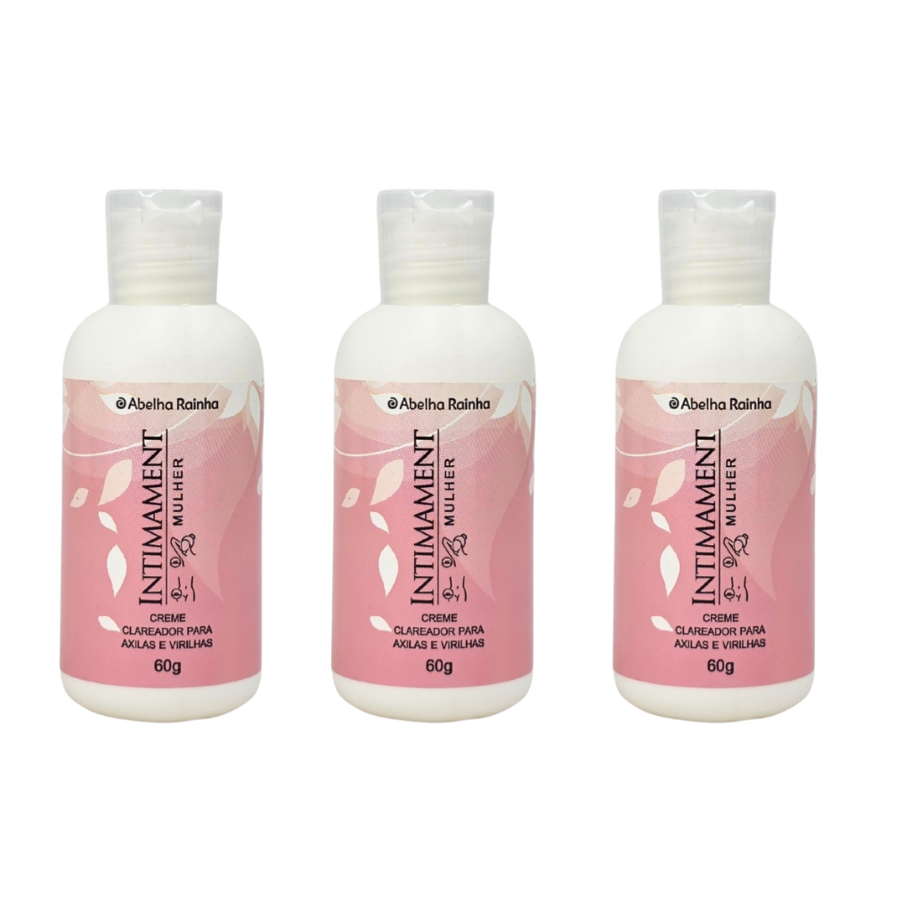 Kit 3 Creme Clareador Para Axilas e Virilhas Intimament Mulher Abelha Rainha