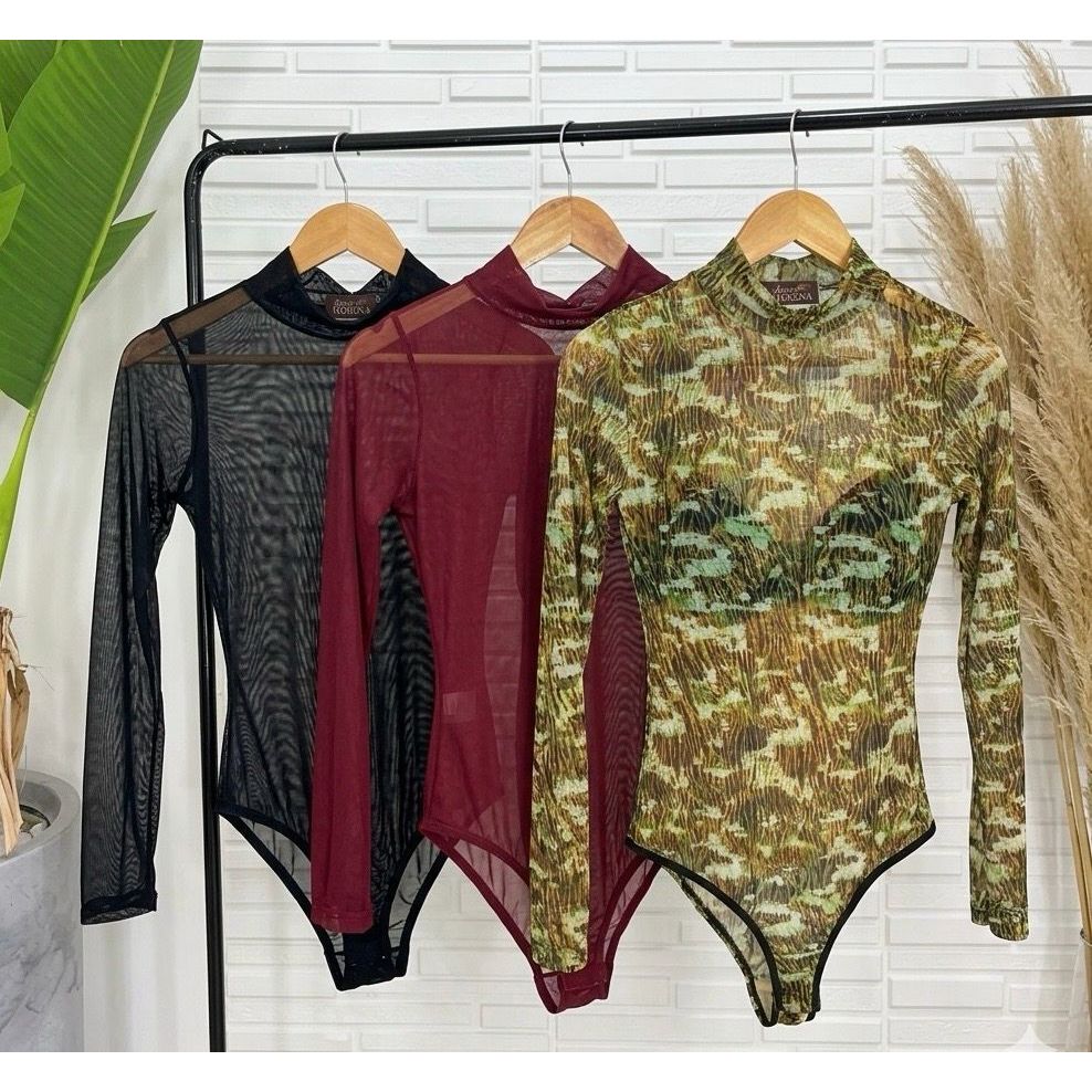 Kit com 3 body de tule  Transparente Inverno Festa Junina Bori