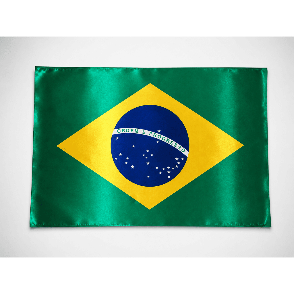 Bandeiras do Brasil (0.70x0.50) Qualidade Premium Tecido Cetim Copa do Mundo Oferta