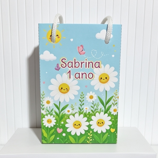 Sacolinha Personalizada Margarida Lembrancinha de Festa Aniversário