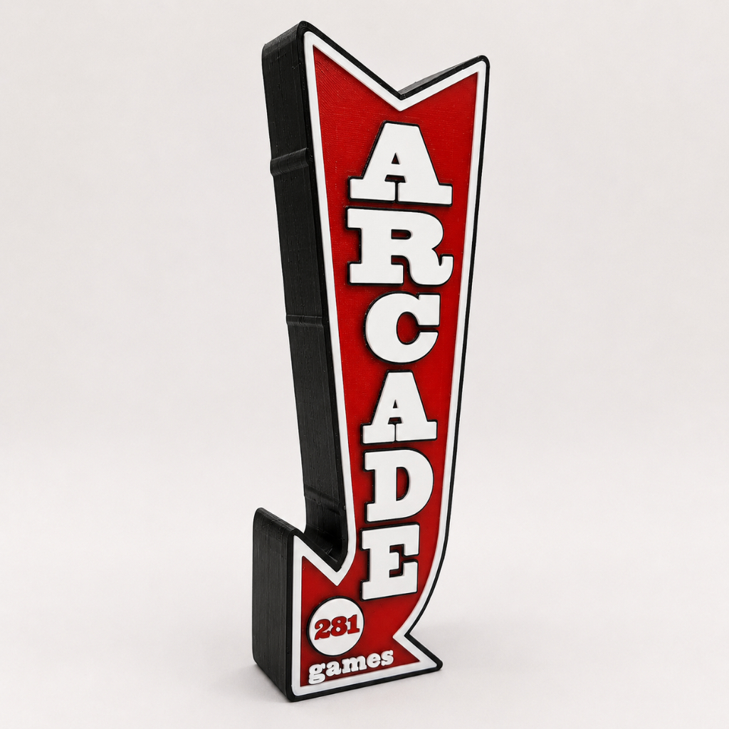 Placa Arcade Fliperama Vintage Geek Premium 3D