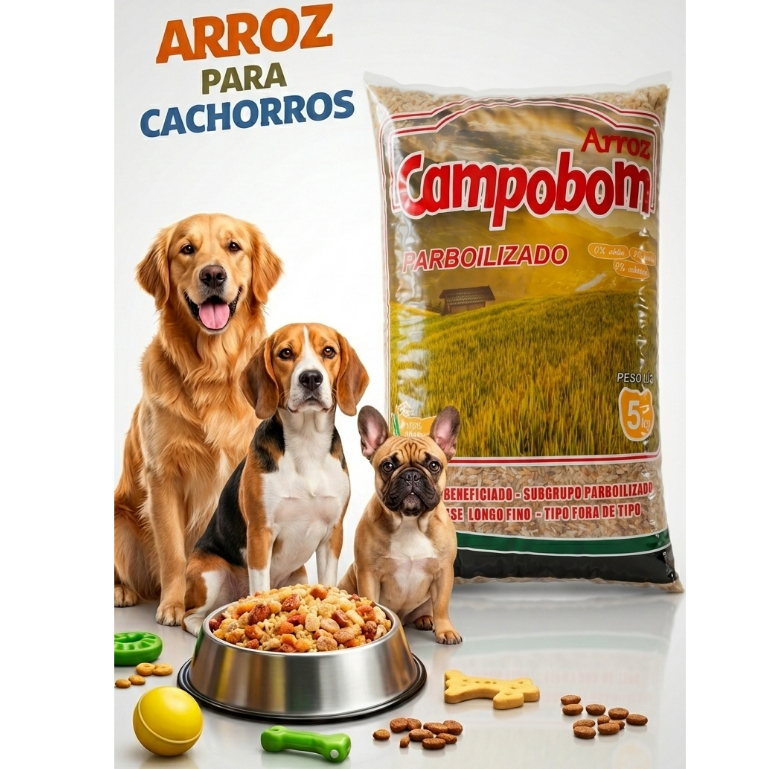 Arroz Campobom 5kg Parboilizado Longo Fino Grão Selecionado Alimento Natural Cesta Básica Cozido Top