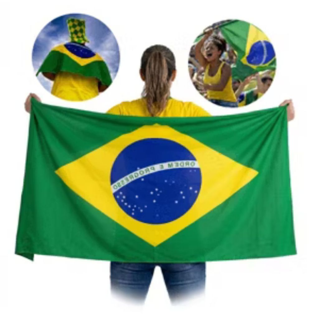 Bandeira do Brasil tecido oxford durável Estampa Copa Do Mundo 1 x 1,45 Metro Olimpiadas Decoração
