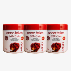 Kit 3 Mel Cola Anna Telles 500g Cada Cachos Naturais Orgânicos Definição Brilho Volume Controle