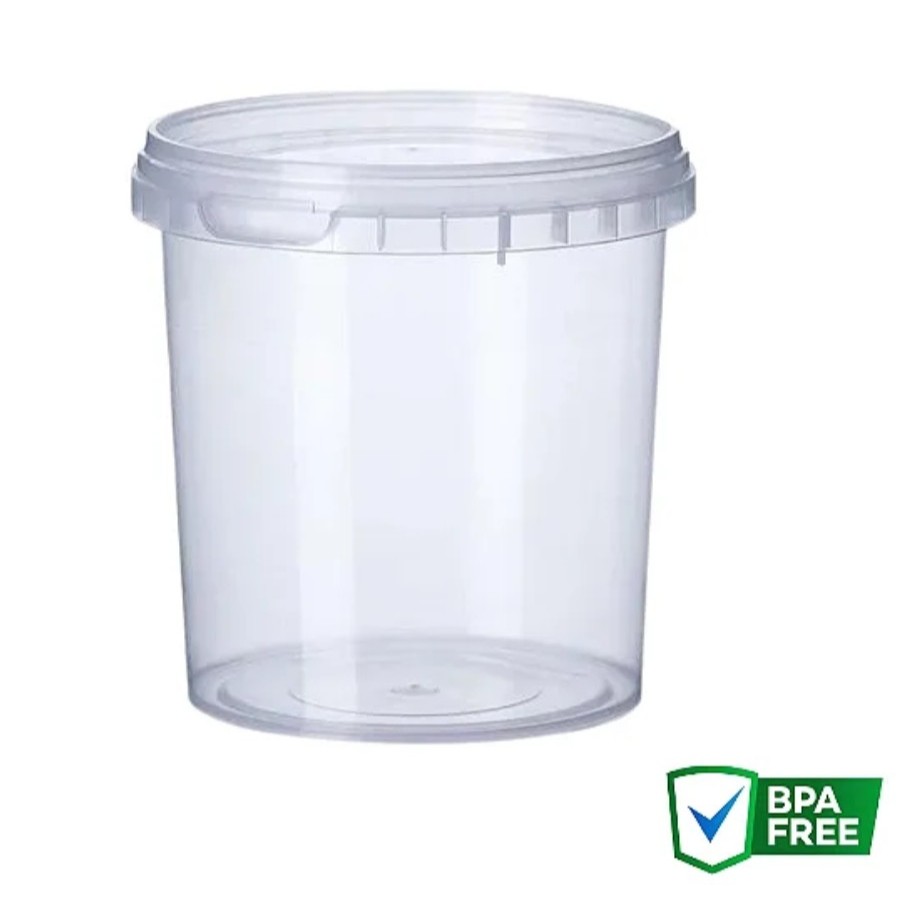 30 un Pote Plástico Premium Redondo 500 ml com Tampa Lacre Bolo no Pote