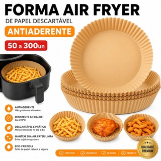 Kit Forma Air Fryer De Papel descartável Antiaderente Fritadeira Cozimento Protetor Forro…