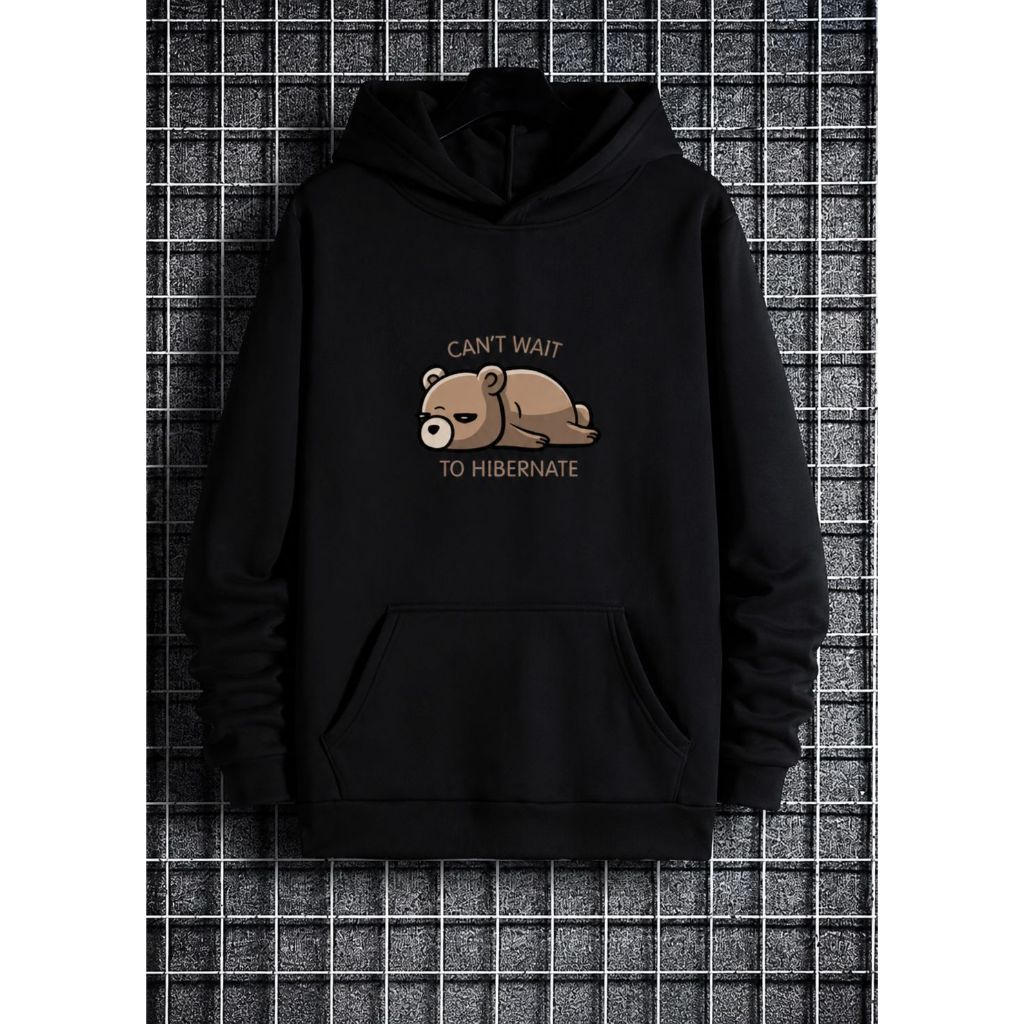 POLAR BEAR Moletom Canguru Estilo Ideal Para O Inverno Confotavel Algodão Estampa Urso Hirbernando