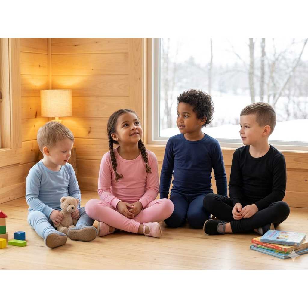 Conjunto Térmico Infantil Segunda Pele Unissex Camiseta Manga Longa e Calça - Tam 1 ao 8