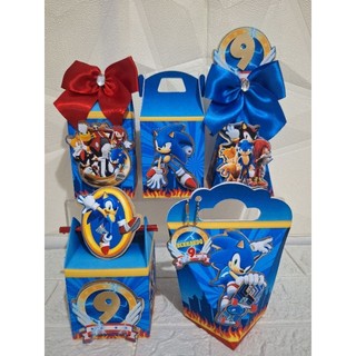 CAIXAS PERSONALIZADAS SONIC/ LEMBRANCINHAS SONIC/ CAIXAS 3D SONIC