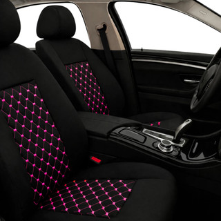 Capa de Banco Automotivo Carro Tecido Grosso Diamantado Rosa Reforçado Linha Premium