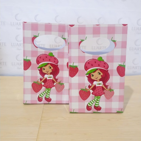 Sacolinhas Personalizadas Boca de Palhaço P Moranguinho Lembrancinha Festa Infantil Decoração