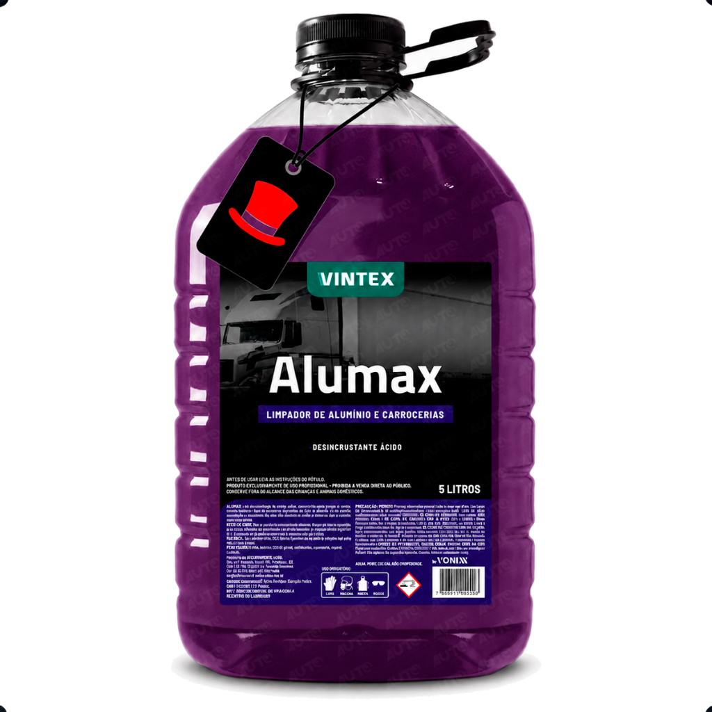 Alumax Vintex 5 Litros Limpa Alumínio Automotivo Rodas Baú Chassis