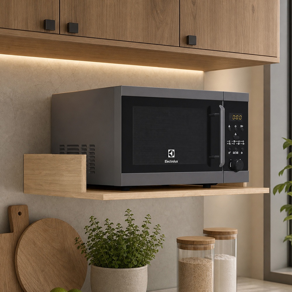 Suporte Suspenso Para Micro-ondas Forno 60x40 cm Class L03 Amadeirado - Lyam