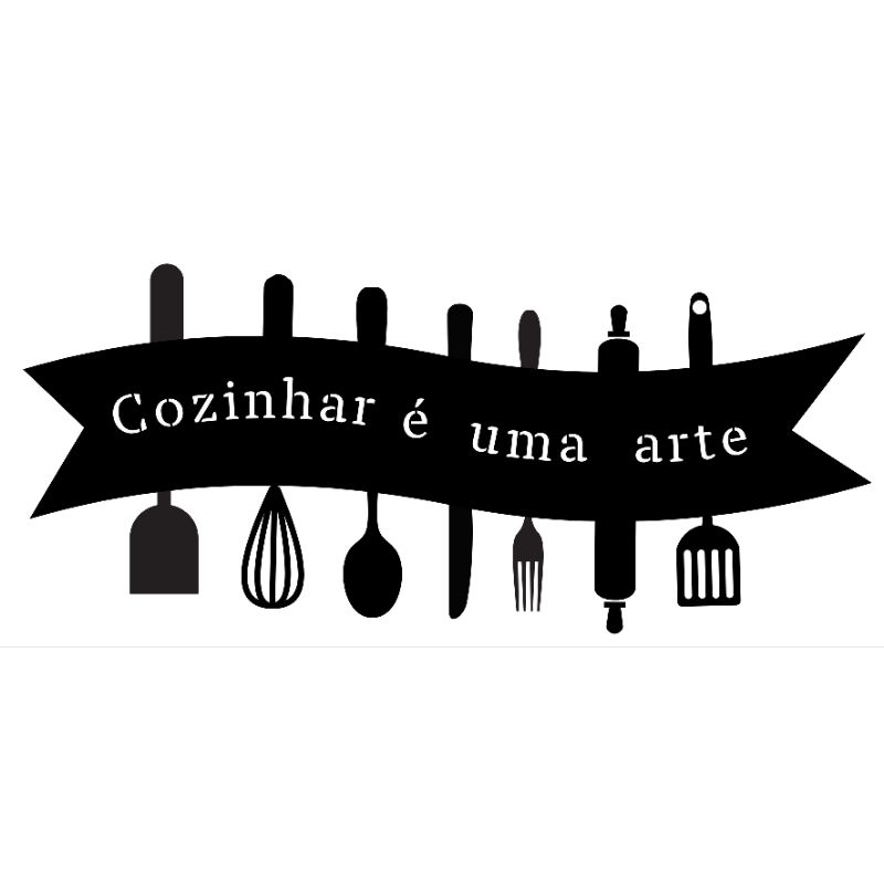 Placa decorativa Cozinhar é uma arte - Placa - Moldura - Frase - Decorativa - Cozinha - utensílios de cozinha