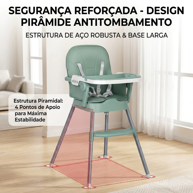 Cadeira de Alimentação Infantil Dobrável Flybb para Bebê Segura — foto 8