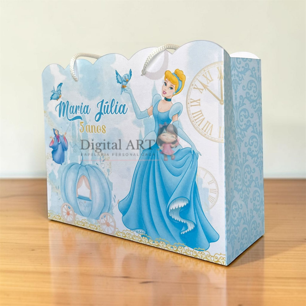 Sacolinha Cinderela princesa e príncipe Personalizado Lembrancinha | Mimos | Aniversário  Príncipe