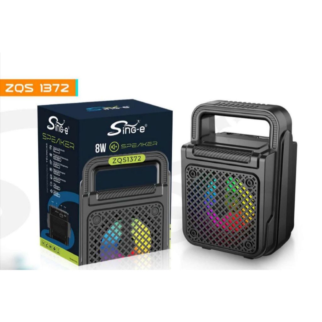 Caixa de Som Bluetooth Sing-E ZQS1372 8W Bateria 1200mAh Portátil