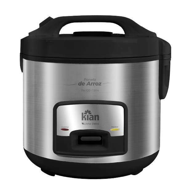 Imagem Panela de Arroz Elétrica Kian 5 Xícaras 1L - 127V | PA-100 | Inox, Branca, Preta | com Acessórios