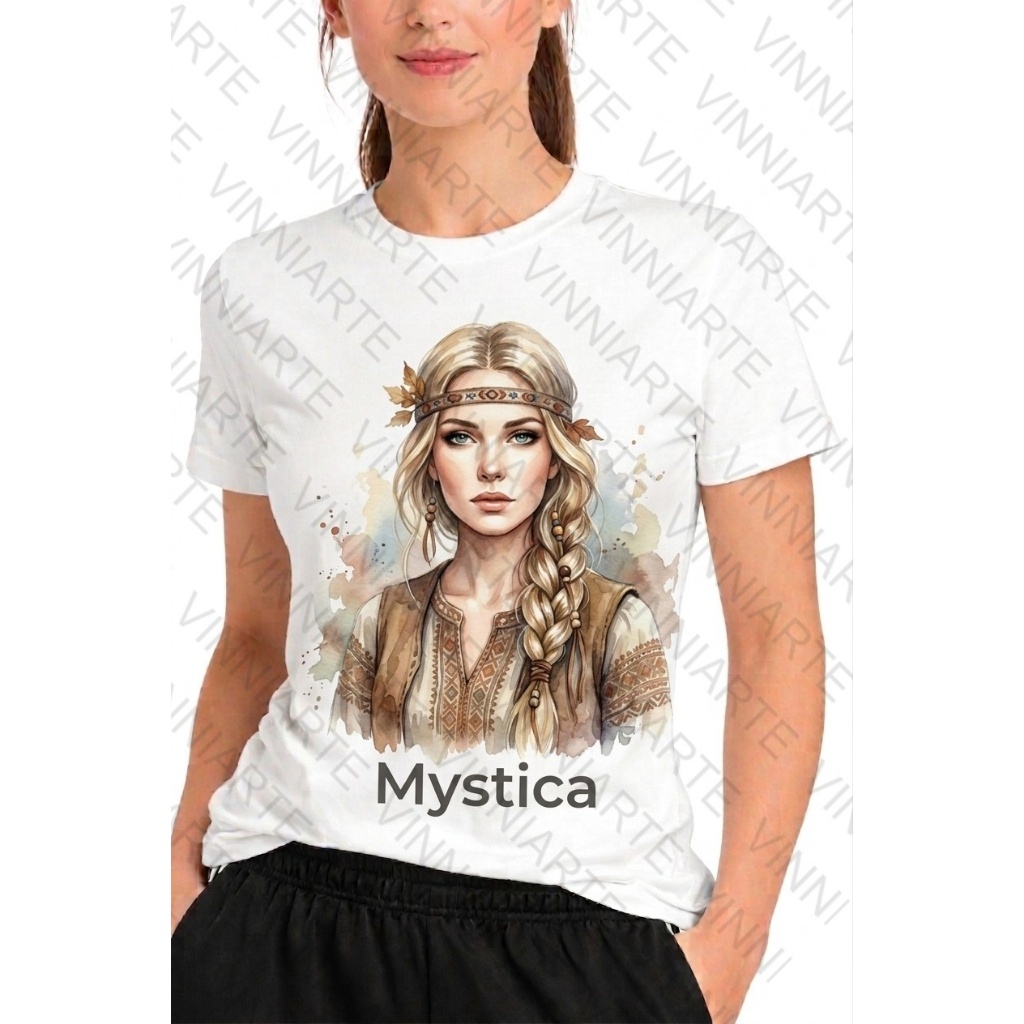Camiseta blusa feminina moda fashion esoterica frase Mystica