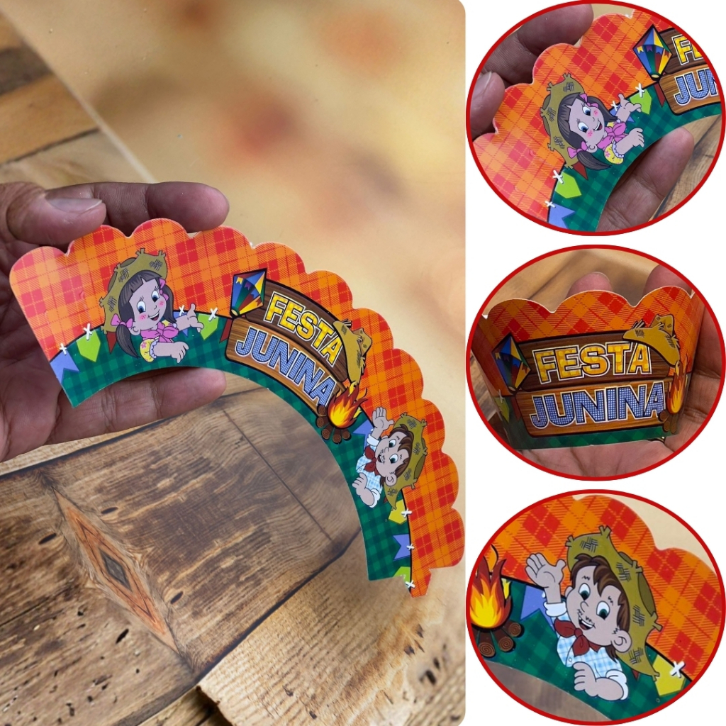 KIT Saia Para Cupcake Doce Festa Festa Junina Arraia cod 61.2 (CHOCO)