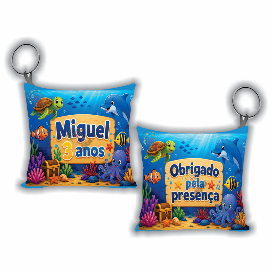 Kit 10 a 60 Almochaveiros Lembrancinha para Festas com o Tema Fundo do Mar
