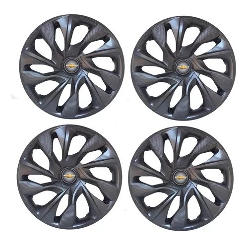 Jogo Calota DS4 Chevrolet Grafite Monza Onix Prisma Sonic Vectra Captiva Cruze Equinox Meriva Spin Tracker