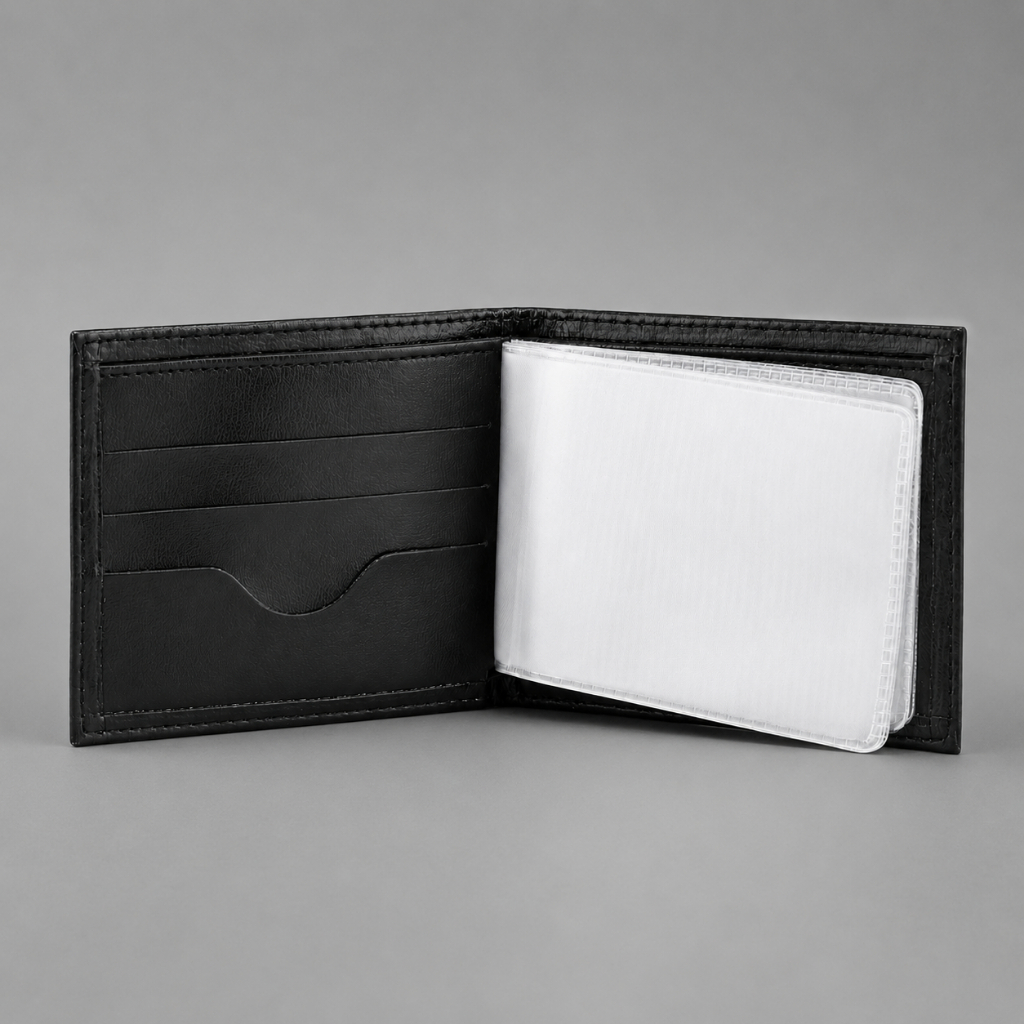 Carteira Masculina Slim Elegante Couro Ecológico com Porta Cartões e Documentos