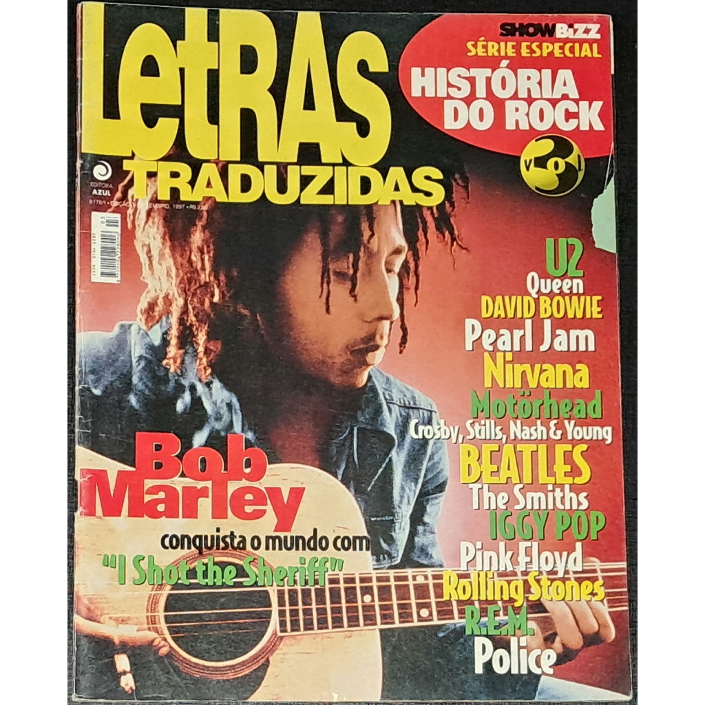 Revista Bizz Letras Traduzidas nº8176 Setembro 1997 Rara Anos 90 Bob Marley The Smiths Motorhead Guns n' Roses Pearl Jam
