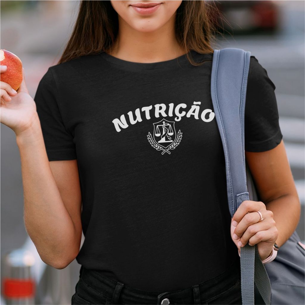 Camiseta Babyook Nutrição Blusa Feminina Manga Curta 100% Algodão Manga Curta